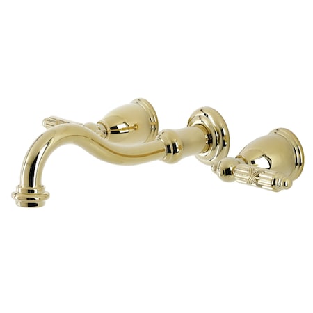Kingston Brass KS3122GL Wall Mount Bathroom Faucet, Polished Brass KS3122GL